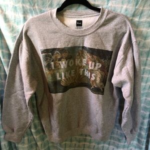 I Woke Up Like This Medium Crewneck Rad Co